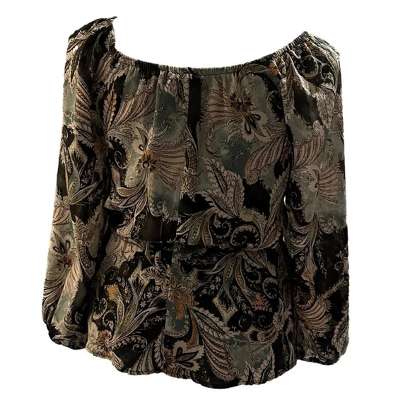 Maurice’s Paisley Off The Shoulder Peplum Top Size Medium - Picture 2 of 3